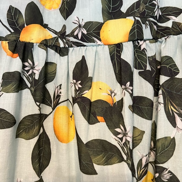 MINTY LEMON PRINTED TIE-STRAP MAXI DRESS - Picture 5 of 8